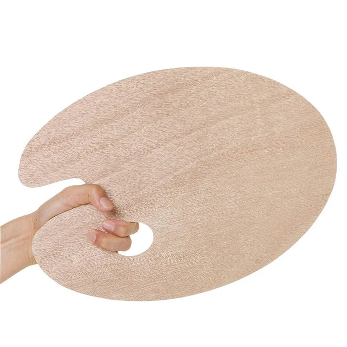 1 Pcs Wooden Oval Palette,Acrylic Palette,Fine Arts Oil Painting Palette,Gouache Acrylic Painting Palette HH-03