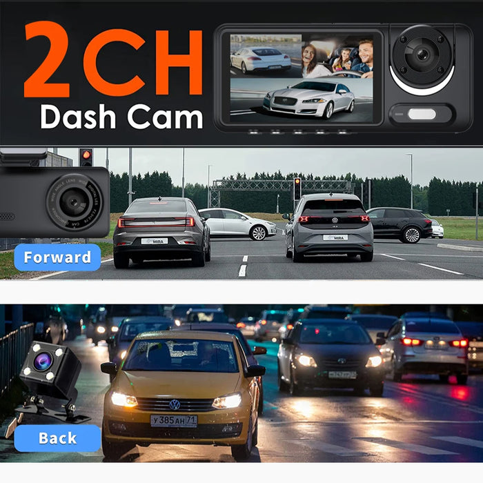 Mini 3 Channel 1080P Car Dvr WIFI Dash Cam Interior Vehicle Three Way Camera DVRs Recorder Video Registrator Dashcam Camcorder