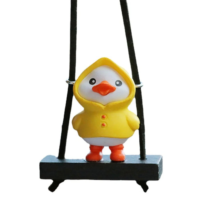 Little Yellow Duck Car Pendant Swing Auto Rearview Mirror Hanging Decorations
