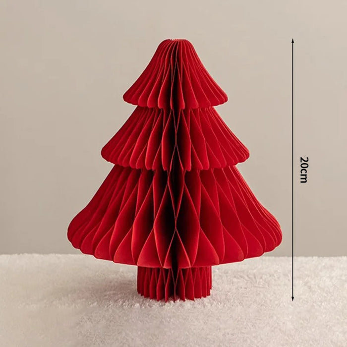 Chinese New Year Decorations Paper Honeycomb Ball Folding Christmas Tree 3D Ornament Home Wedding Decoration Desktop Ornament