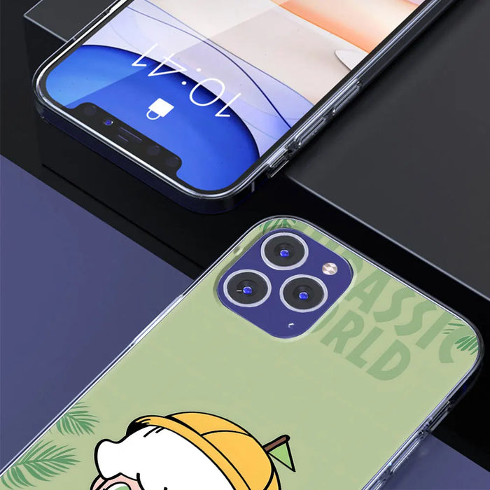 Cartoon DIMOO Case for iPhone 16 13 14 Plus 15 Pro 7 8 Plus Max Clear Silicone Phone Cover Cute Coque