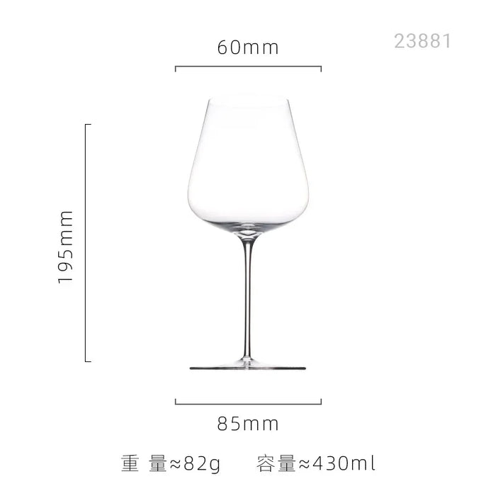 Ultra Thin Crystal Glass Goblet Sensory Oot-bellied Red Wine Glass Home Fine Stick Wine Burgundy Glass