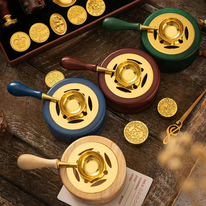 Four wax melting stoves in different colours
