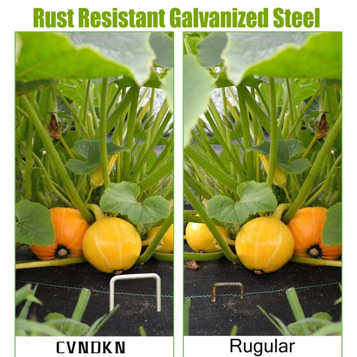 40Pcs/Pack Garden Peg Silver Metal U-Shape Garden Staple Garden Ground Nail Film Fixed Pegs Gardening Fixing Tools Film Peg