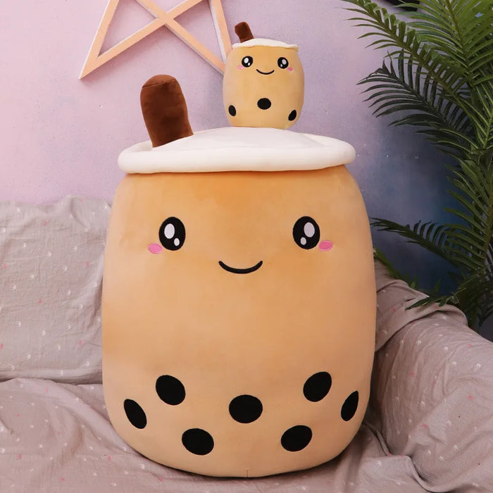 72cm Large Size Milk Tea Pillow Soft Stuffed Plush Toys Boba Tea Plushie Toy For Kids Toys Birthday Gifts