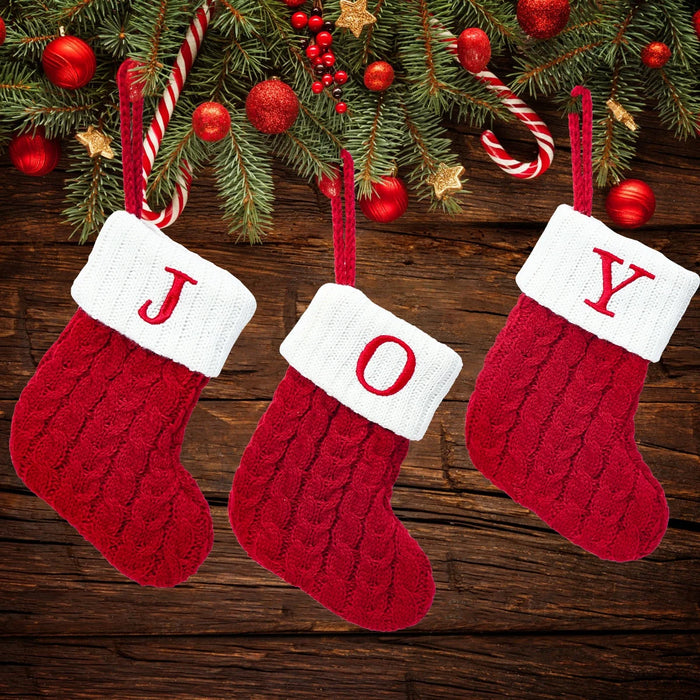 Christmas Alphabet Knitting Socks Christmas Tree Ornaments Christmas Decorations For Home 2025 Navidad Noel New Year 2026 Gifts