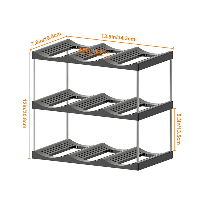 Multilayer Water Bottle Organizer For Stanley Tumbler Organizer Cabinet Stackable Wine Rack Beverage Thermos Storage shelf