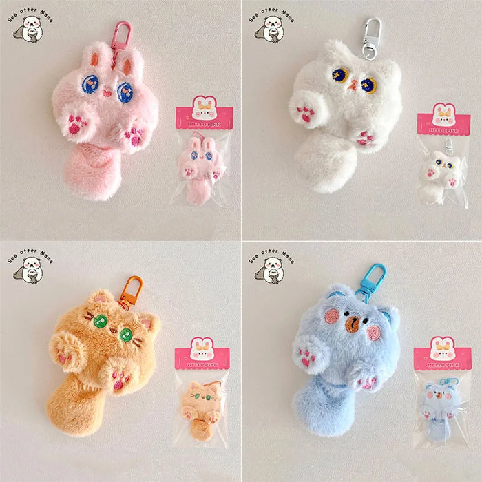 Cute Plush Cartoon Cat Doll Pendant Soft Cute Girl Backpack Decoration Pendant Doll Student Gift