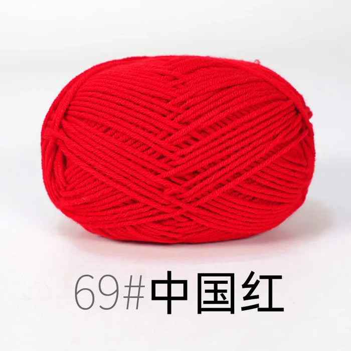 Organic Cotton Yarn 4ply Baby Milk Knitted Yarn For Craft Sweater Hat Dolls Scarves 1 Ball 50g Soft Wool Crochet Yarn Wholesale