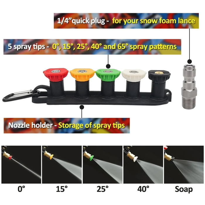Pressure Washer Water Gun Kit for Car Cleaning Hose Connector For Karcher Nilfisk Parkside Bosch Quick Connector Nozzles