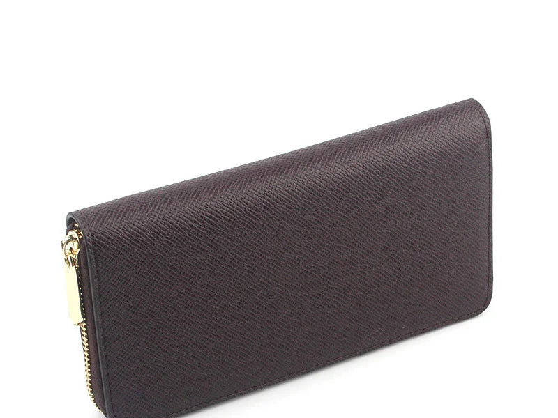 Custom Initial Letters Genuine Saffiano Leather Unisex Long Wallet Purse