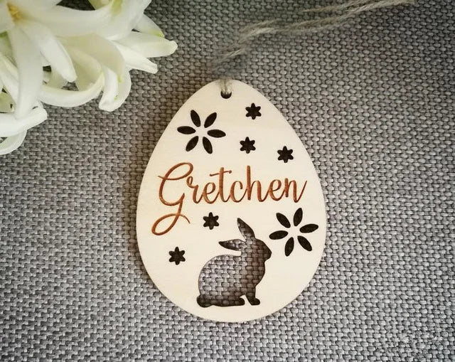 Personalized Easter Gift|Easter decoration personalized from wood| Easter pendant with name | Easter pendant |Easter basket