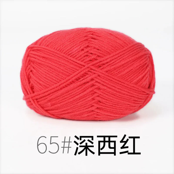 Organic Cotton Yarn 4ply Baby Milk Knitted Yarn For Craft Sweater Hat Dolls Scarves 1 Ball 50g Soft Wool Crochet Yarn Wholesale