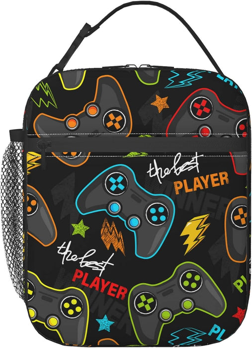 Reusable Insulated Lunch Bag with Video Game Controller Design