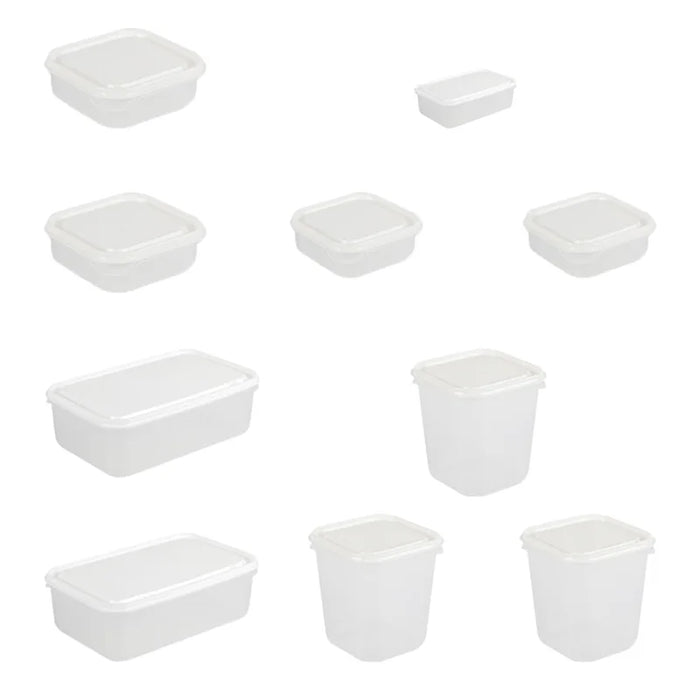 10-Piece BPA-Free Clear Plastic Food Containers – Stackable Airtight Storage for Fridge/Pantry