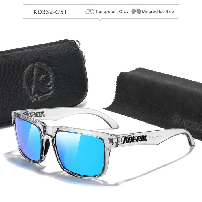 KDEAM Photochromic And Polarized Sunglasses Men Category 3 Polarized Sun Glasses Women Unique Frame Surface Eyewear With Case