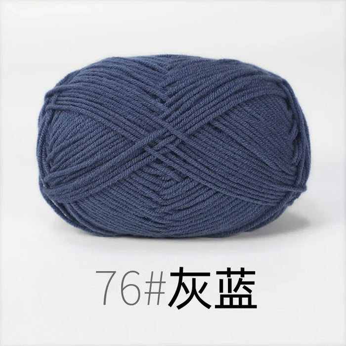 Organic Cotton Yarn 4ply Baby Milk Knitted Yarn For Craft Sweater Hat Dolls Scarves 1 Ball 50g Soft Wool Crochet Yarn Wholesale