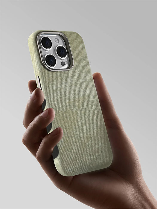 Luxury For MagSafe Fiber Leather Shockproof Case For iPhone 18 17 16 Pro Max Air 15 14 Plus 13 12 Magnetic Wireless Charge Cover