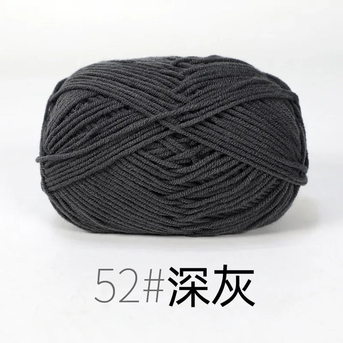 Organic Cotton Yarn 4ply Baby Milk Knitted Yarn For Craft Sweater Hat Dolls Scarves 1 Ball 50g Soft Wool Crochet Yarn Wholesale