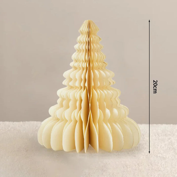 Chinese New Year Decorations Paper Honeycomb Ball Folding Christmas Tree 3D Ornament Home Wedding Decoration Desktop Ornament