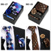 Four men's tie gift sets in assorted patterns with style codes