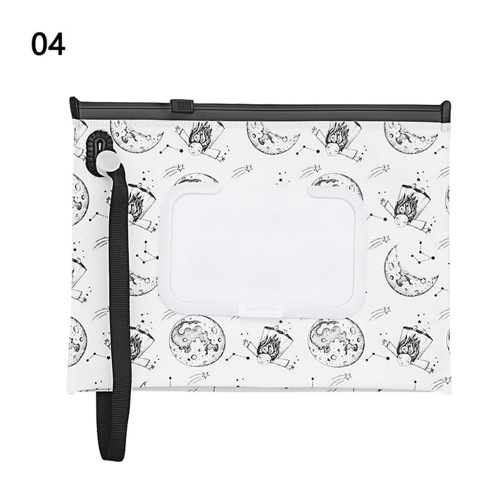 EVA Baby Wet Wipe Pouch Portable Wipes Holder Case Flip Cover Snap-Strap Reusable Refillable Cosmetic Pouch Useful Tissue Box