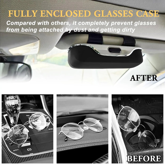 New Car Glasses Box Portable Car Glasses Frame Car Driving Glasses Frame Glasses Box Sunshade Glasses Auto Interior Accessories
