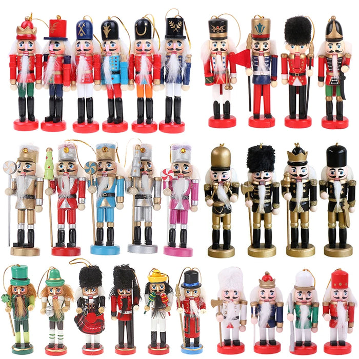 14/13/12/10.5cm Christmas Nutcracker Puppet Ornaments Desktop