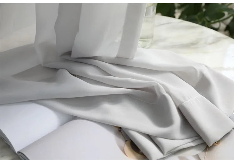 1Pc  Super Soft Chiffon White Tulle Sheer Curtains for Living Room Lining Bedroom Window Decor