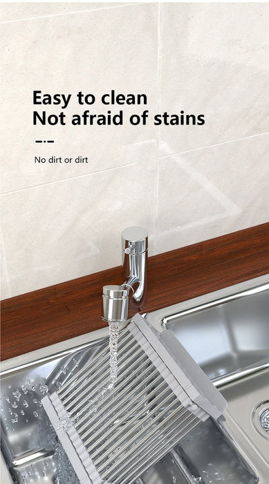 Stainless Steel Telescopic Sink Drain Rack Fruit And Vegetable Dishes And Chopsticks Washing Vegetable Drain Basket