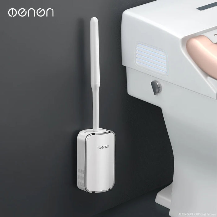 MENGNI-Luxury Toilet Brush Bathroom Wall-mount Quick Draining Clean Tool Cleaning Brush Bathroom Accessories Sets