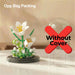 White lily micro block bouquet, version without dome