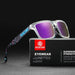KDEAM polarized square sunglasses, mirror violet lenses (C16)