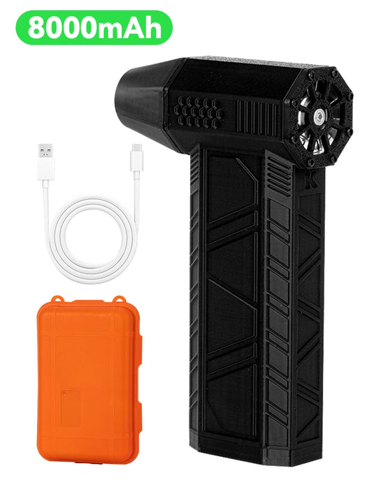 Electric Air Blower 130000RPM Powerful Snow Blower High-speed Dust Fan Mini Turbo Jet Fan Handheld Brushless Motor Car Dryer