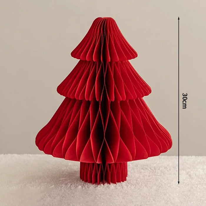 Chinese New Year Decorations Paper Honeycomb Ball Folding Christmas Tree 3D Ornament Home Wedding Decoration Desktop Ornament