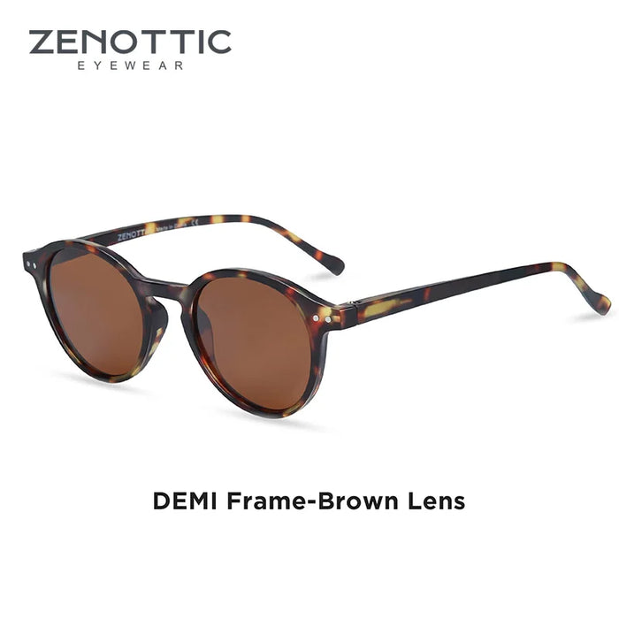 ZENOTTIC Retro Polarized Sunglasses 2023 2024 Men Women Vintage Small Round Frame Sun Glasses Polarized Lens UV400 Goggles Shade