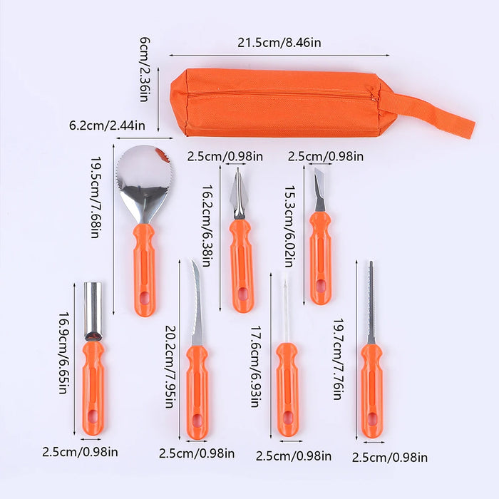 Pumpkin Carving Kit Pumpkin Cutter Tools Halloween Molds Stainless Steel Pumpkin Carver Stencils Cookie Cutter Kitchen Utensil