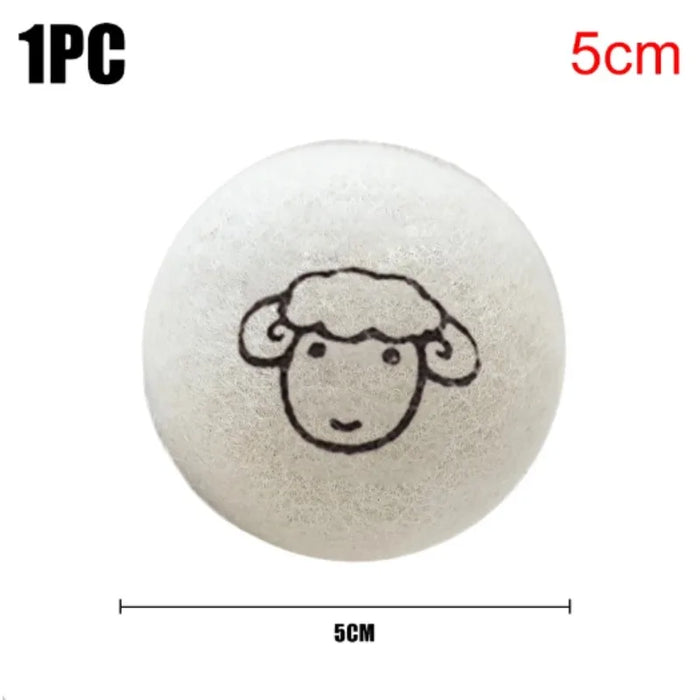 "6pcs Eco-Friendly Wool Dryer Balls - Natural Fabric Softener, Reduce Static & Shorten Drying Time- Chemical-Free"