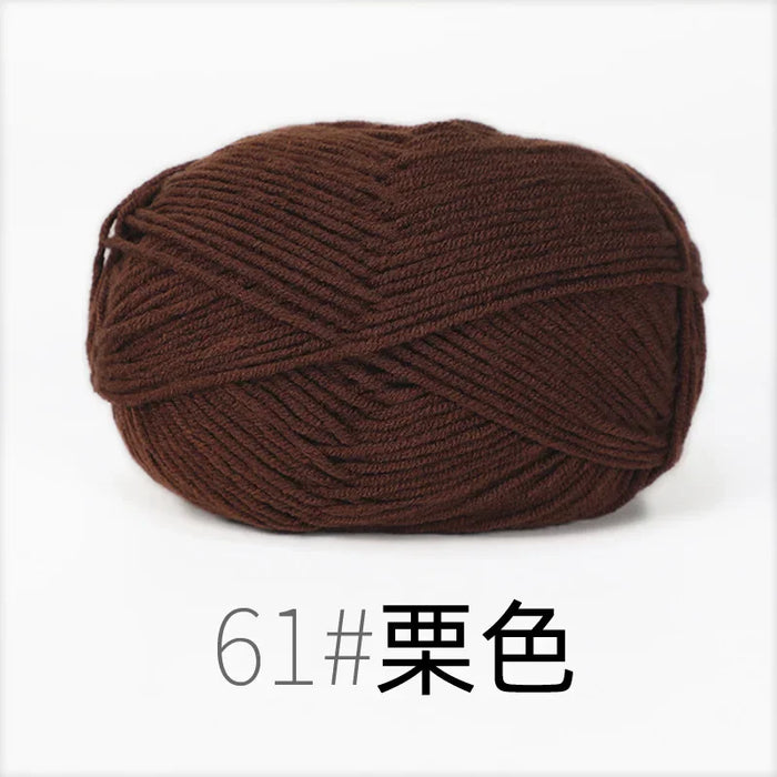 Organic Cotton Yarn 4ply Baby Milk Knitted Yarn For Craft Sweater Hat Dolls Scarves 1 Ball 50g Soft Wool Crochet Yarn Wholesale