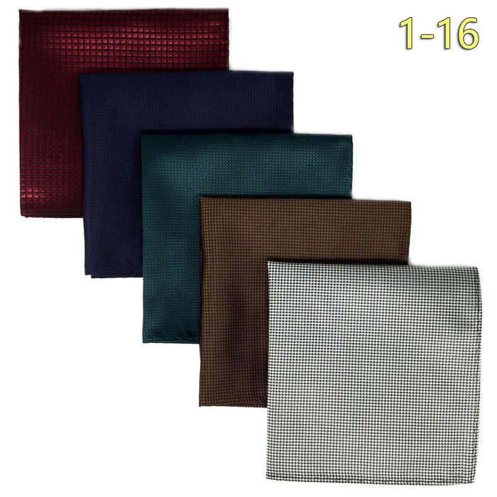 5 Pieces Mens Pocket Squares Wedding Handkerchiefs Set Fashion Formal Bundle Luxury Unique