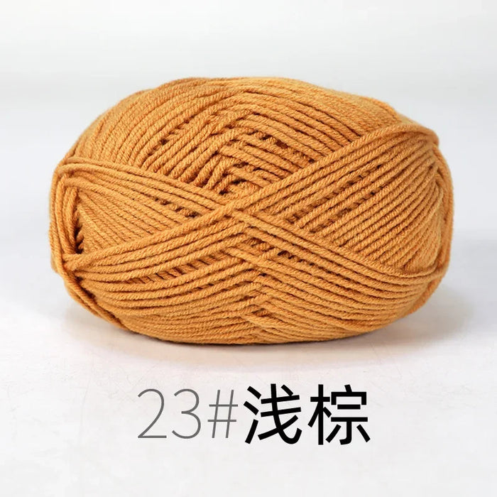Organic Cotton Yarn 4ply Baby Milk Knitted Yarn For Craft Sweater Hat Dolls Scarves 1 Ball 50g Soft Wool Crochet Yarn Wholesale