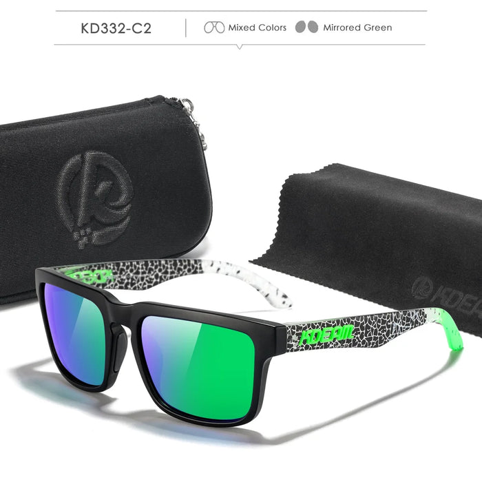 KDEAM Photochromic And Polarized Sunglasses Men Category 3 Polarized Sun Glasses Women Unique Frame Surface Eyewear With Case