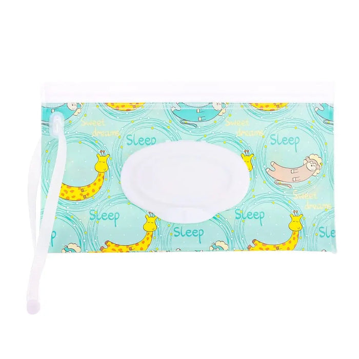 EVA Baby Wet Wipe Pouch Portable Wipes Holder Case Flip Cover Snap-Strap Reusable Refillable Cosmetic Pouch Useful Tissue Box