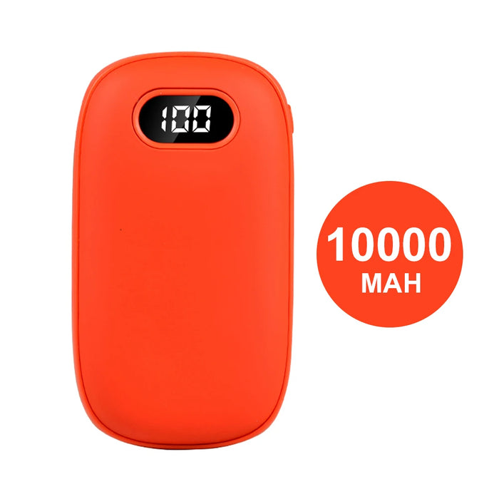 10000mAh Hand Warmer Power Bank USB Rechargeable Mini Hand Warmers with Digital Display 2 Temp Levels for Travel Outdoor Camping