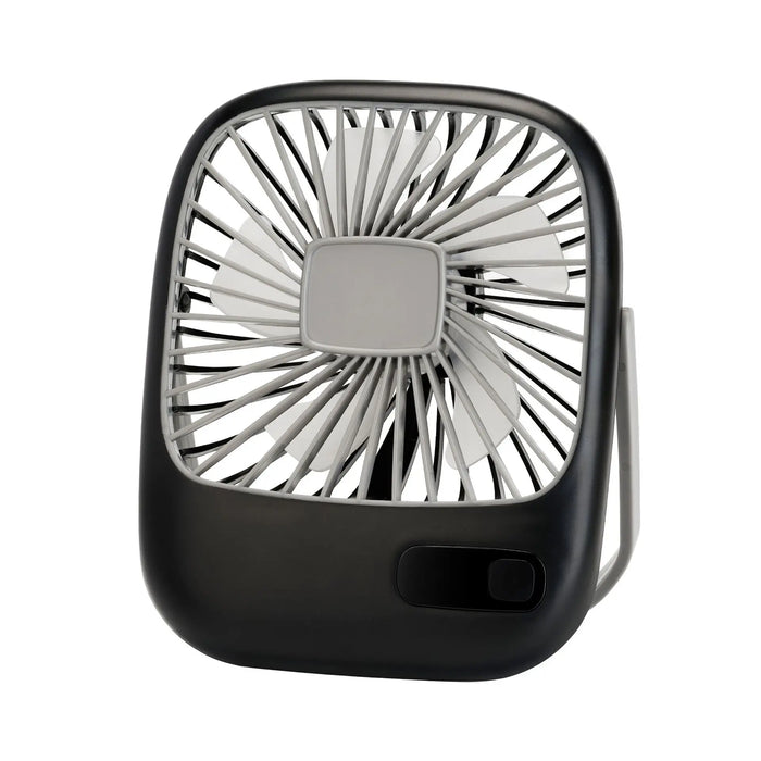Desk Fan, Portable USB Rechargeable Fan, 180° Tilt Folding Personal Fan With Power Display, 5 Speeds Ultra Quiet Table Fan
