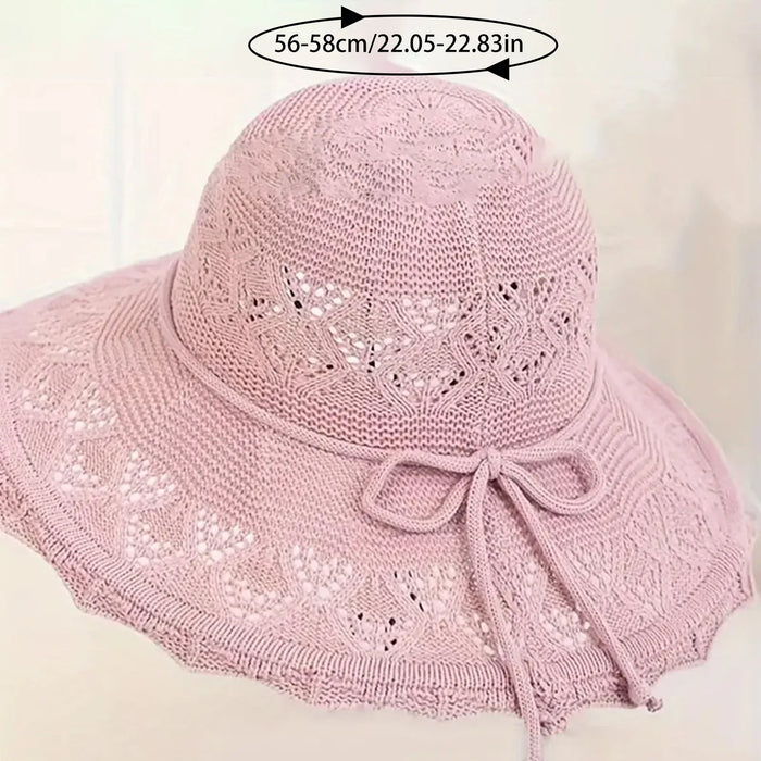 Wide Brim Sun Visor Hats Women's Foldable Fisherman Hat Breathable Beach Sun Hat for Camping Traveling
