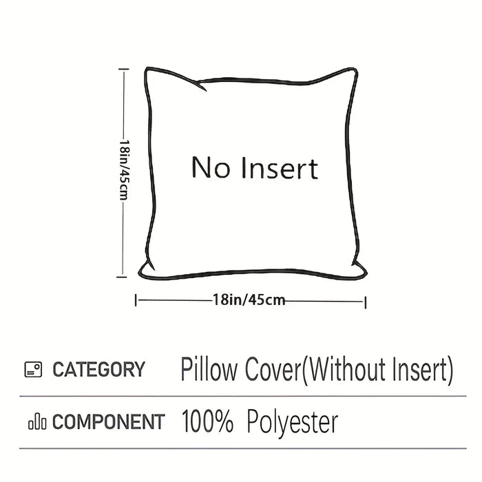 Cushion cover size diagram, 45 x 45 cm, no insert, 100% polyester
