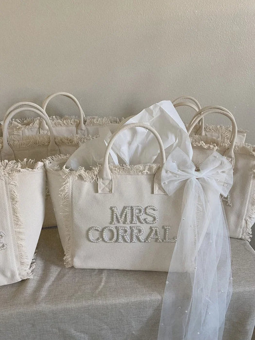 Summer Tote Bag for Bride | Bridesmaid Tote | Gift for Bride |Honeymoon Bag