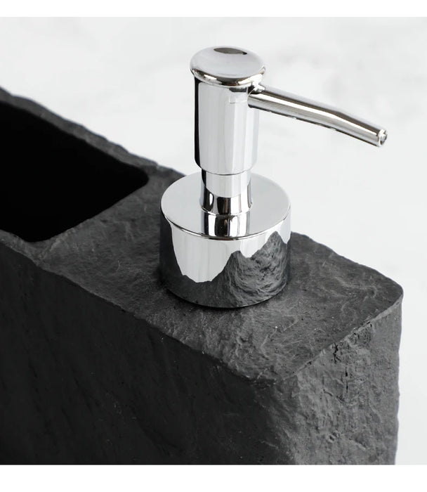 Soap Dispenser with Sponge Kitchen Sink and Bathroom Soap Dispenser  Imitation black rock Liquid Hand and Dish Soap Dispenser