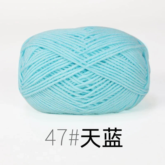 Organic Cotton Yarn 4ply Baby Milk Knitted Yarn For Craft Sweater Hat Dolls Scarves 1 Ball 50g Soft Wool Crochet Yarn Wholesale